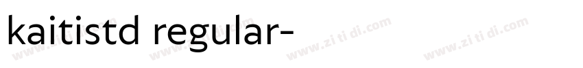 kaitistd regular字体转换